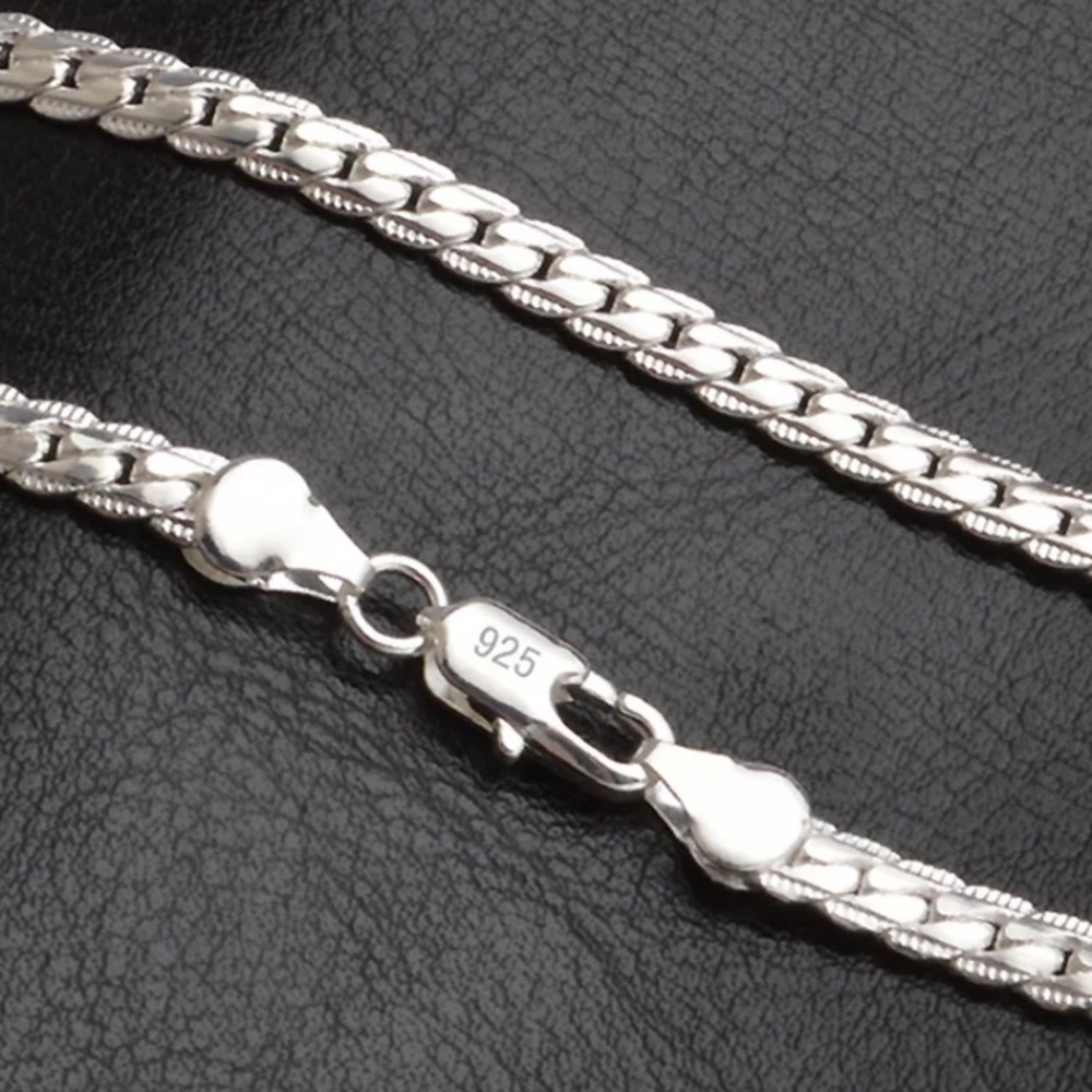 NEW 5mm 925 Sterling Silver Necklace - Picture 4 of 9